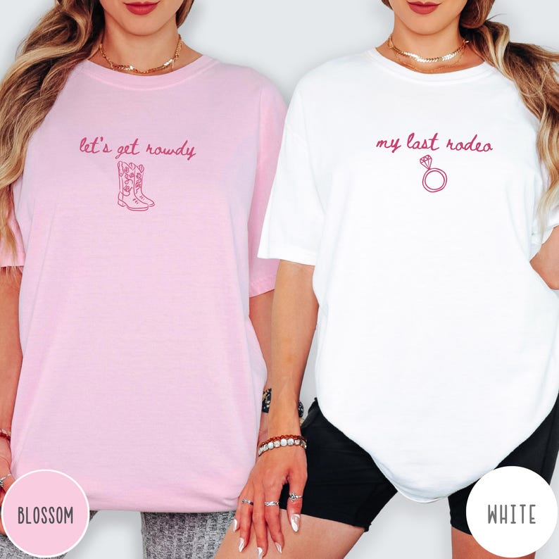 Western Nashville Bachelorette Comfort Colors® Shirts: My Last Rodeo Group Party T-shirts