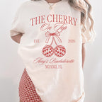 Custom Cherry on Top Bachelorette Shirt, Disco Ball Bride Tee, Retro Coquette Bridal Shower Comfort Colors Shirt