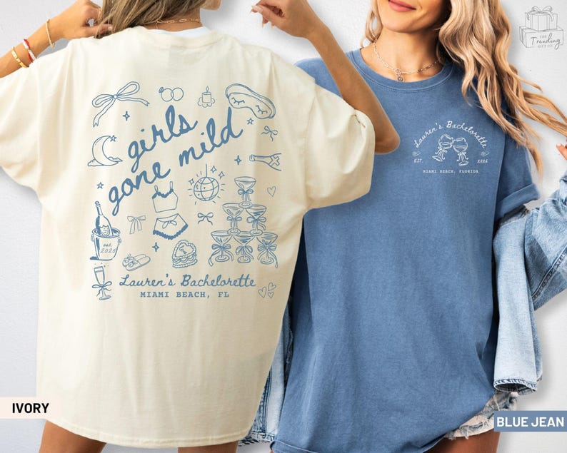 Girls Gone Mild Custom Bachelorette Shirt, Comfort Colors Spa Party PJS Weekend Girls Night Tshirts, Bridesmaid Tee Gifts