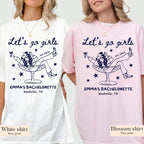 Let's Go Girls, Custom Western Bachelorette Shirt, Cowgirl Bride Tee, Personalized Nashville Bach Shirts, Matching Country Bridal Squad