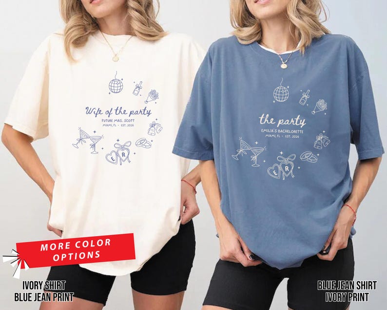 Wife of the Party Bachelorette Shirts | Matching Bridal Party Tees | Personalized Bachelorette Shirt | Custom Future Mrs Comfort Colors