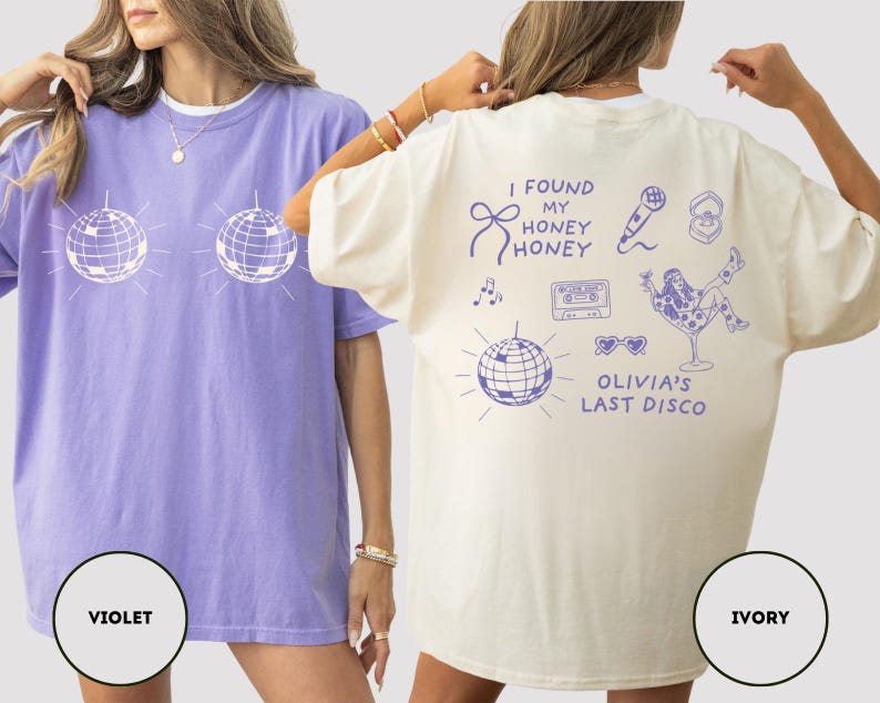 Disco Bachelorette Shirt Comfort Colors She Found Her Honey Honey Shirt Dancing Queens Bach Shirt Nightclub Hen Party Shirts