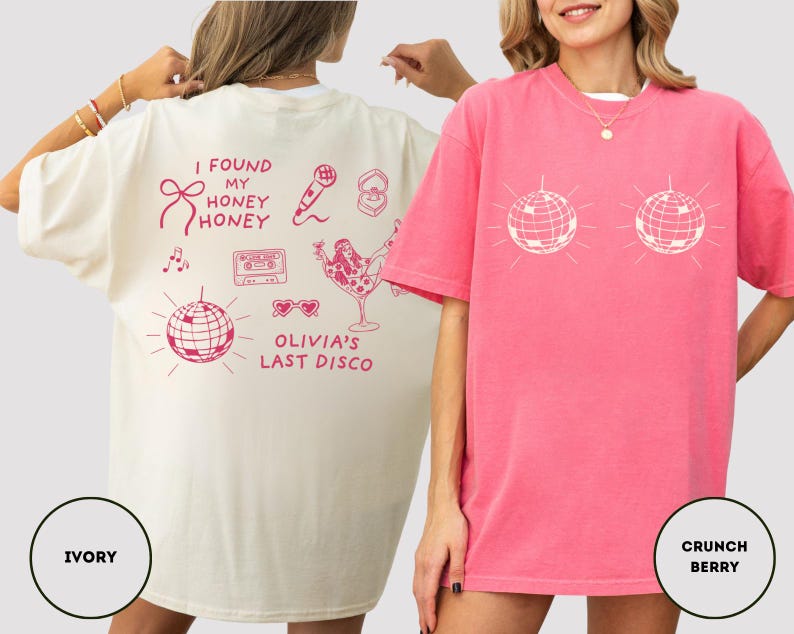 Disco Bachelorette Shirt Comfort Colors She Found Her Honey Honey Shirt Dancing Queens Bach Shirt Nightclub Hen Party Shirts