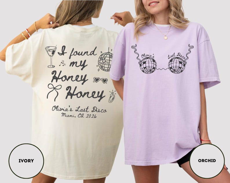 Disco Bachelorette Shirt Comfort Colors She Found Her Honey Honey Shirt Dancing Queens Bach Shirt Nightclub Hen Party Shirts