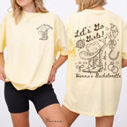 Let's Go Girls Western Bachelorette Shirt, Custom Cowgirl Bride Tee, Personalized Nashville Bach Shirts, Matching Country Bridal Squad Gift