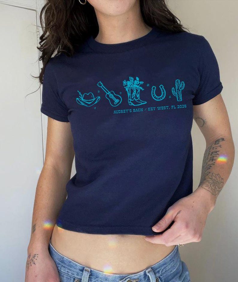 Custom Western Bachelorette Baby Tee,Cowgirl Bride Baby Tee,Bride Gift,Nashville Bridal Party Bachelorette Tee,Bride Y2K Tee,Country Bridal