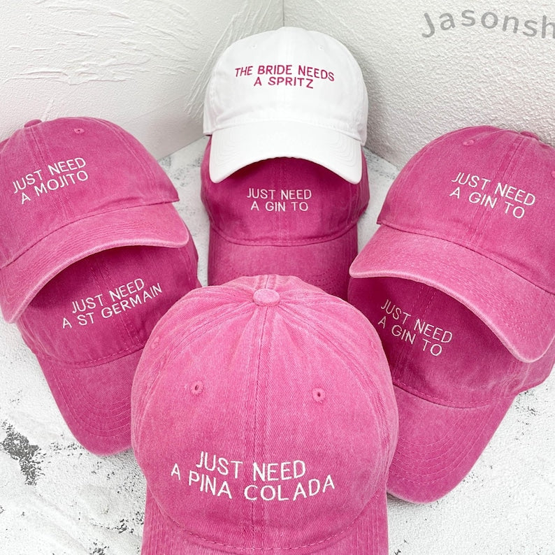 Personalized Embroidered Bride Squad Baseball Cap | Custom Bachelorette Party Hat | Bridal Shower Gift