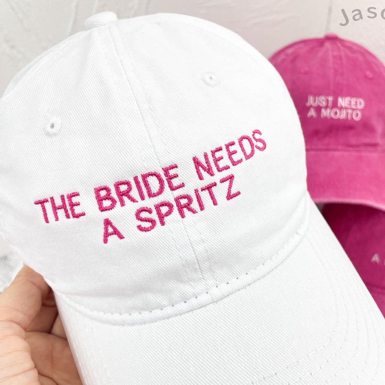 Personalized Embroidered Bride Squad Baseball Cap | Custom Bachelorette Party Hat | Bridal Shower Gift
