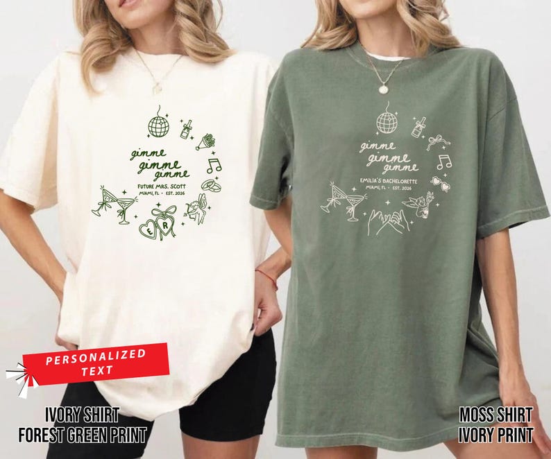 Gimme Bachelorette Shirt, Funny Disco Theme Bride Custom Shirt, Matching Bridesmaid Party Shirts