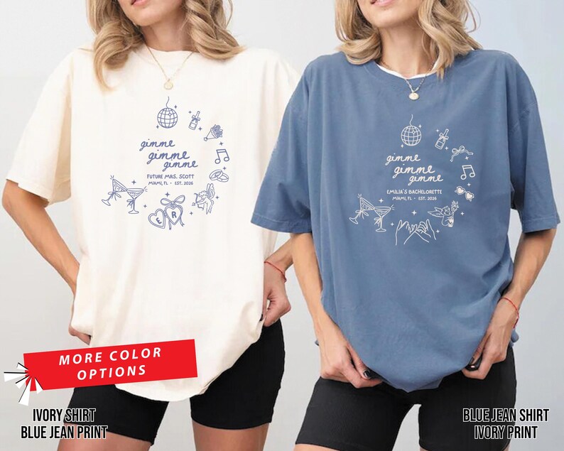 Gimme Bachelorette Shirt, Funny Disco Theme Bride Custom Shirt, Matching Bridesmaid Party Shirts