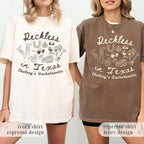 Reckless in Texas Bachelorette Shirt, Western Cowgirl Last Rodeo Tee, Comfort Colors®, Girls Trip