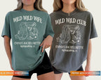 Wild Wild Wife Custom Cowgirl Bachelorette Shirts, Cherry Margarita Bach Merch, Personalized Nashville Texas Austin Bridal Party T-Shirts