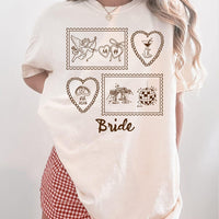 Custom Bachelorette Party Shirt, Retro Stamp Bride Bridesmaid T-shirt, Comfort Colors Bridal Party Tee, Coquette Disco Cherub Wedding Shirt