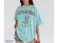 Let's Go Girls Custom Western Bachelorette Shirt, Last Rodeo Bachelorette Party TShirt Nashville Bach Trip Country Cowgirl Bride Bridesmaid