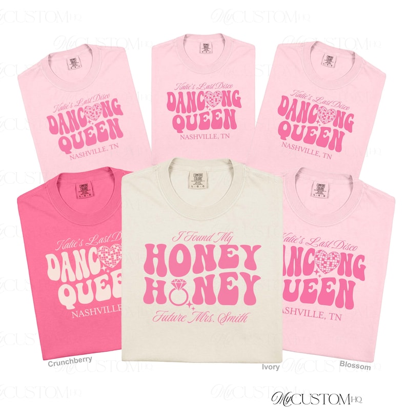 Disco Bachelorette Shirts Brides Last Disco Bachelorette Hippie Disco Bride Shirt Dancing Queen She Found Her Honey Honey Shirt for Bride