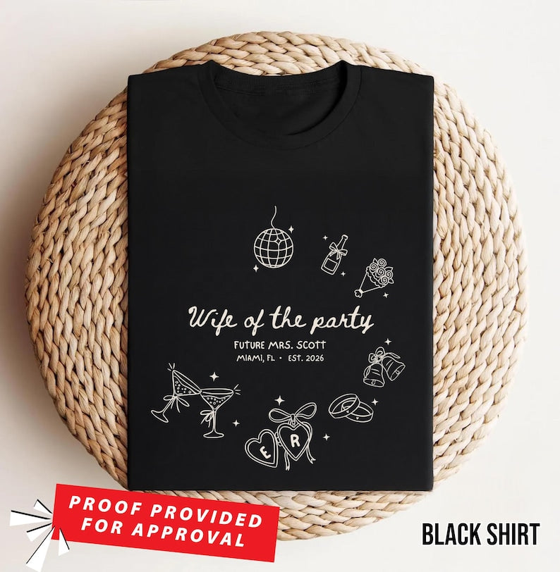 Wife of the Party Bachelorette Shirts | Matching Bridal Party Tees | Personalized Bachelorette Shirt | Custom Future Mrs Comfort Colors