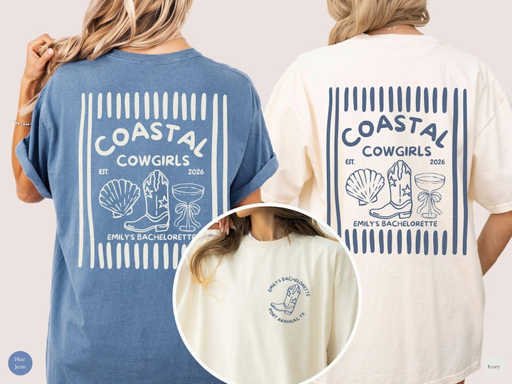 Coastal Cowgirl Bachelorette Shirt, Beach Bach Party, Western Theme