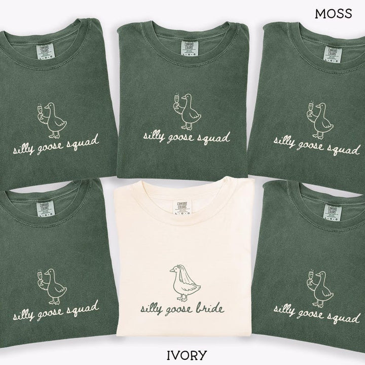 Silly Goose Bachelorette Comfort Colors® Shirts: Silly Goose Squad Bachelorette Party Tees