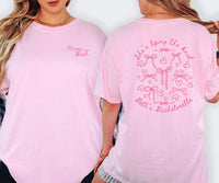 Pink Bow Bachelorette T-Shirt: Bridal Party Comfort Colors Tee