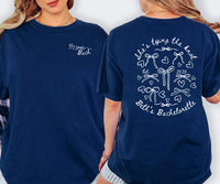 Pink Bow Bachelorette T-Shirt: Bridal Party Comfort Colors Tee