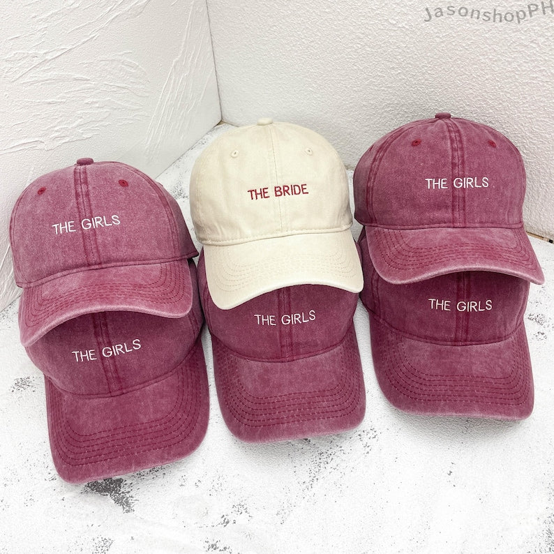 Personalized Embroidered Bride Squad Baseball Cap | Custom Bachelorette Party Hat | Bridal Shower Gift