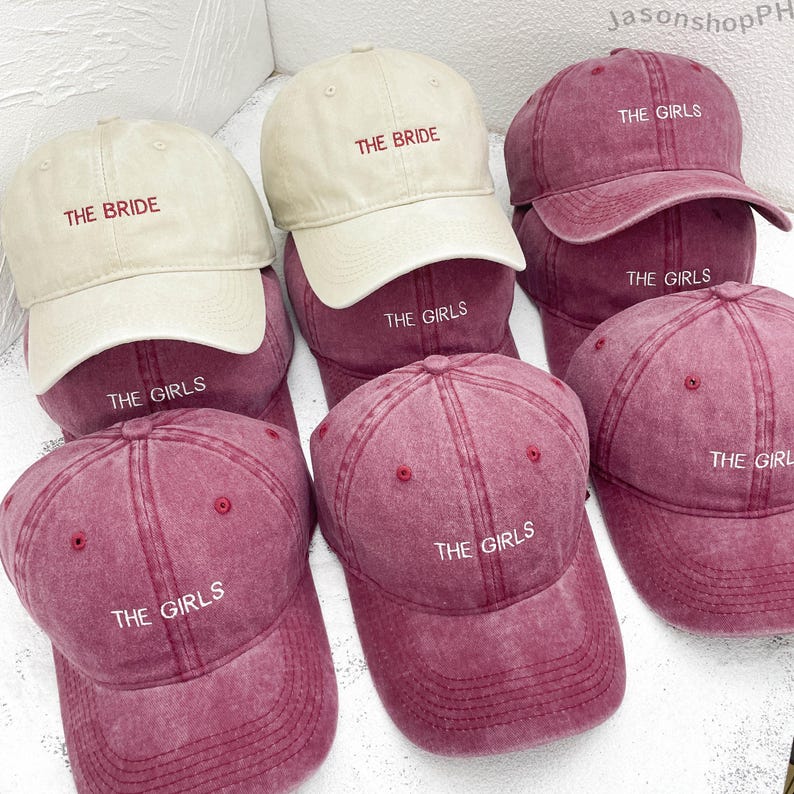 Personalized Embroidered Bride Squad Baseball Cap | Custom Bachelorette Party Hat | Bridal Shower Gift