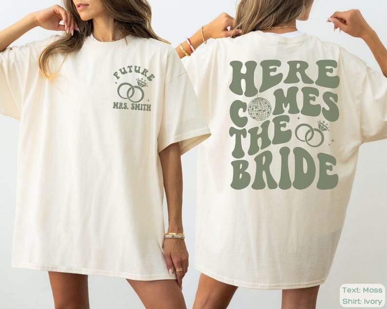 Custom Retro Bachelorette Shirts, Here Comes The Bride Shirt, Disco Bachelorette Party Shirt, Luxury Bachelorette Merch, Bridesmaid Gifts