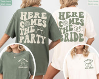 Custom Retro Bachelorette Shirts Here Comes The Bride Shirt Disco Bachelorette Party Shirt Luxury Bachelorette Merch Bridesmaid Gifts
