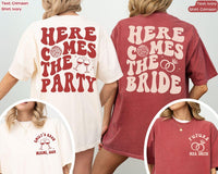 Custom Retro Bachelorette Shirts Here Comes The Bride Shirt Disco Bachelorette Party Shirt Luxury Bachelorette Merch Bridesmaid Gifts