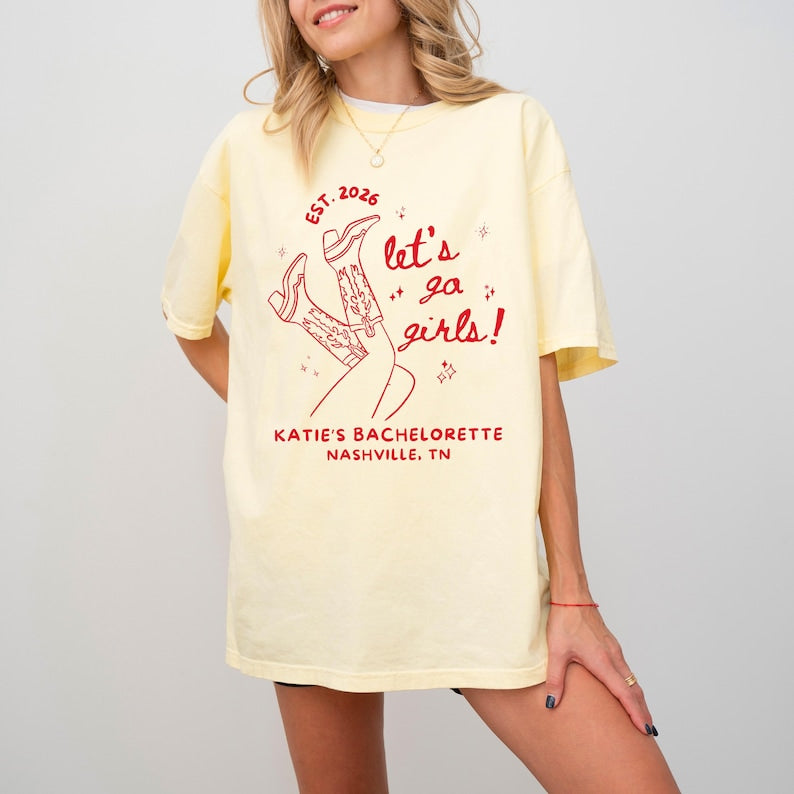 Let's Go Girls Shirt, Custom Bachelorette Party Tee, Coastal Cowgirl, Wild Wild Wife, Girls Night, Bridal Party Shirt, Last Rodeo