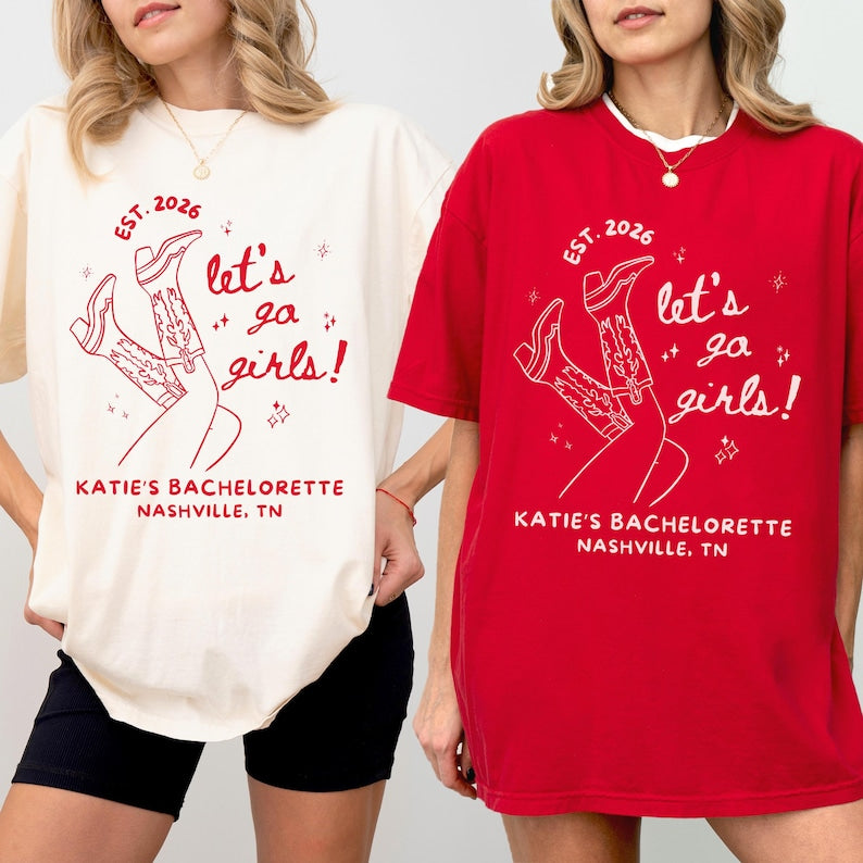 Let's Go Girls Shirt, Custom Bachelorette Party Tee, Coastal Cowgirl, Wild Wild Wife, Girls Night, Bridal Party Shirt, Last Rodeo