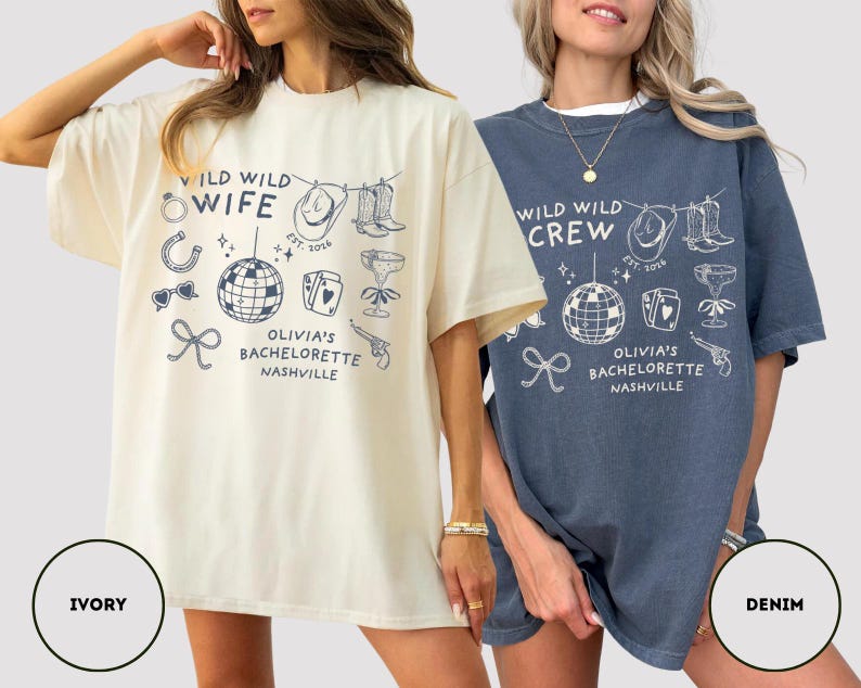 Cowgirl Bachelorette Shirts Comfort Colors, Western Bach Shirts, Wild Wild Wife Bachelorette Party Tee, Last Rodeo Bachelorette T-shirt