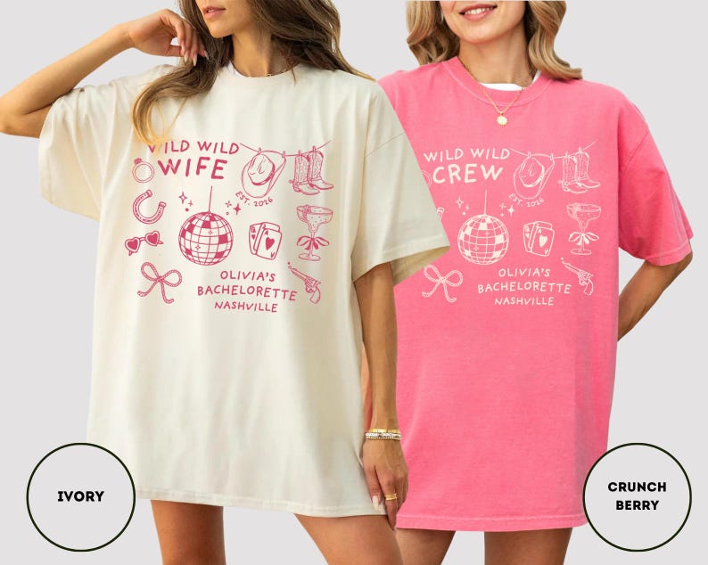 Cowgirl Bachelorette Shirts Comfort Colors, Western Bach Shirts, Wild Wild Wife Bachelorette Party Tee, Last Rodeo Bachelorette T-shirt