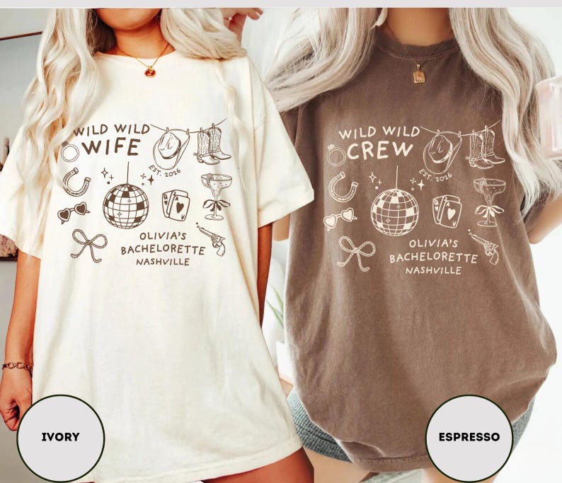 Cowgirl Bachelorette Shirts Comfort Colors, Western Bach Shirts, Wild Wild Wife Bachelorette Party Tee, Last Rodeo Bachelorette T-shirt