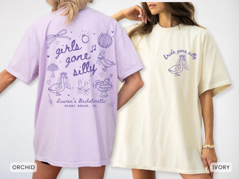 Girls Gone Silly Bachelorette Party Shirt Funny Goose Bride Tshirt Comfort Colors Bridal Party Gifts Custom Bachelorette Bridesmaid Proposal