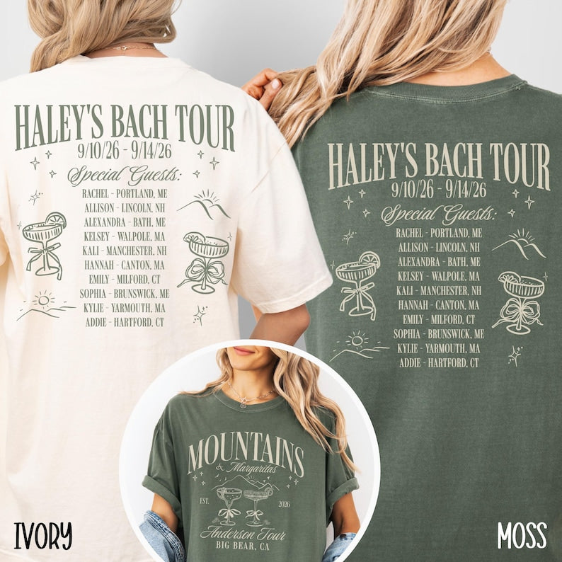 Margarita Bachelorette Tour Shirt Comfort Color Custom Mountain Bachelorette Shirt Camp Bach Tour Tee Bridal Party Gifted Bridesmaid Shirt