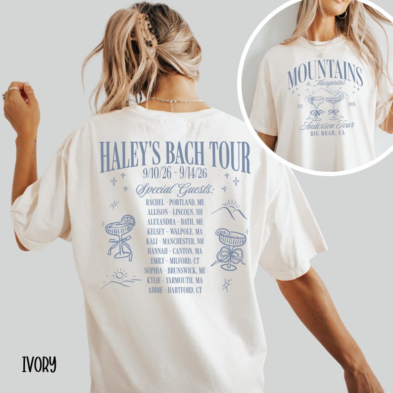 Margarita Bachelorette Tour Shirt Comfort Color Custom Mountain Bachelorette Shirt Camp Bach Tour Tee Bridal Party Gifted Bridesmaid Shirt