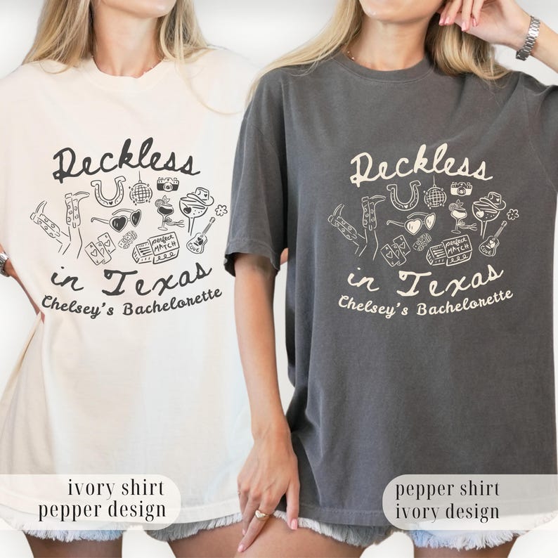 Reckless in Texas Bachelorette Shirt, Western Cowgirl Last Rodeo Tee, Comfort Colors®, Girls Trip
