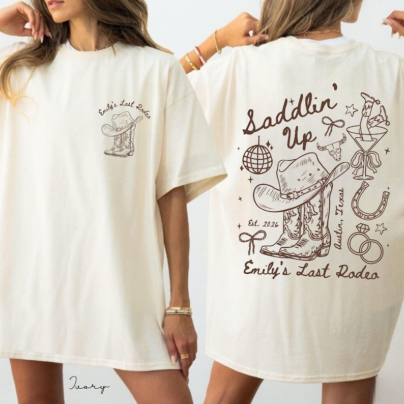 Last Rodeo Bachelorette Comfort Colors Shirt: Western Cowgirl Party, Custom Bride Tee, Personalized Nashville Bach Shirts, Matching Country