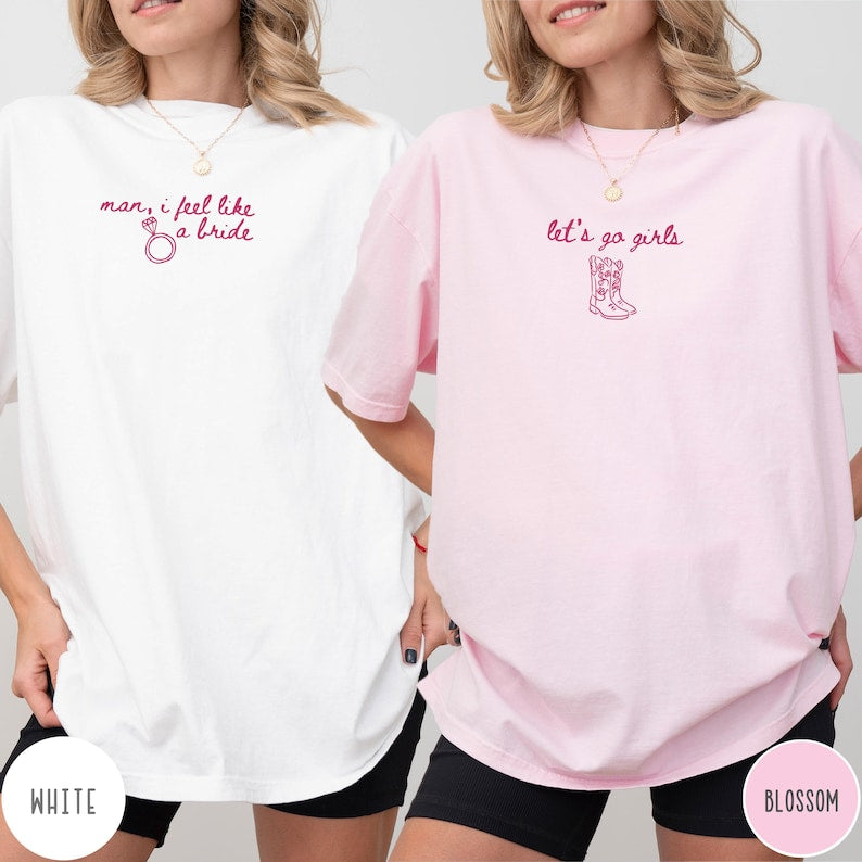Western Nashville Bachelorette Comfort Colors® Shirts, Last Rodeo Country Bachelorette Shirts, Custom Let's Go Girls Bachelorette Party Tees
