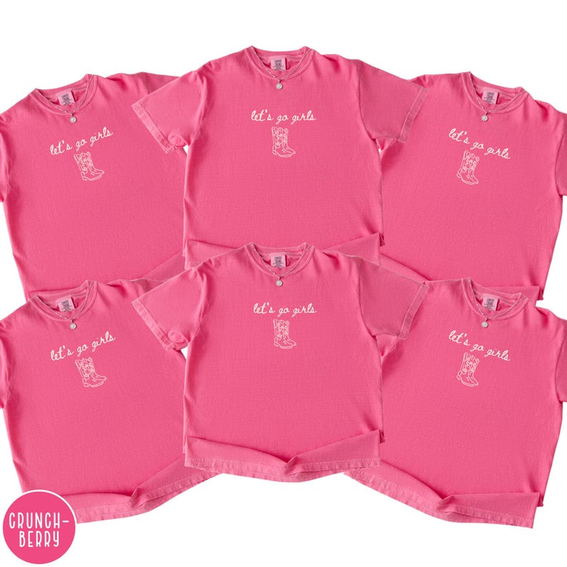 Western Nashville Bachelorette Comfort Colors® Shirts, Last Rodeo Country Bachelorette Shirts, Custom Let's Go Girls Bachelorette Party Tees