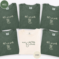 Western Nashville Bachelorette Comfort Colors® Shirts, Last Rodeo Country Bachelorette Shirts, Custom Let's Go Girls Bachelorette Party Tees