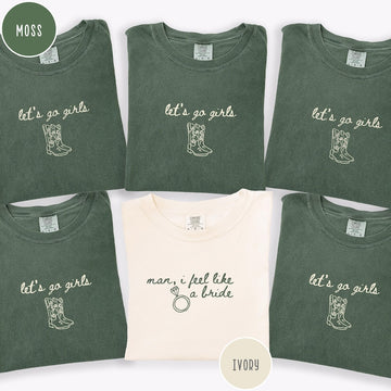 Western Nashville Bachelorette Comfort Colors® Shirts, Last Rodeo Country Bachelorette Shirts, Custom Let's Go Girls Bachelorette Party Tees