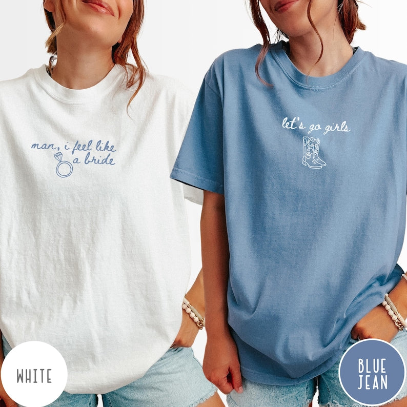 Western Nashville Bachelorette Comfort Colors® Shirts, Last Rodeo Country Bachelorette Shirts, Custom Let's Go Girls Bachelorette Party Tees