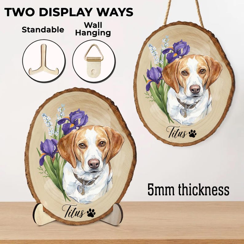 Custom Pet Portrait Wall Art, Pet Memorial Gift, Custom Guinea Pig Portrait Wooden Hanging, Pet Loss Sympathy Gift, Hamster Memorial Gift