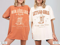 Let's Go Girls Custom Western Bachelorette Shirt, Last Rodeo Bachelorette Party TShirt Nashville Bach Trip Country Cowgirl Bride Bridesmaid