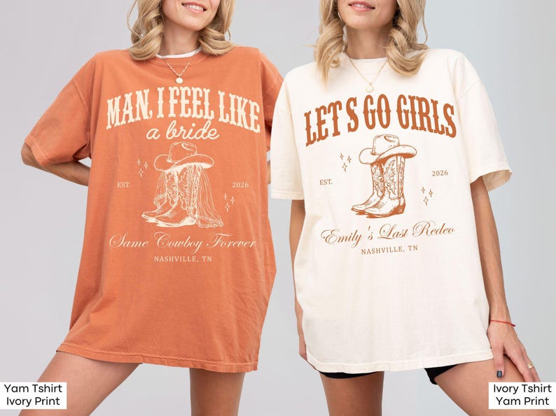 Let's Go Girls Custom Western Bachelorette Shirt, Last Rodeo Bachelorette Party TShirt Nashville Bach Trip Country Cowgirl Bride Bridesmaid