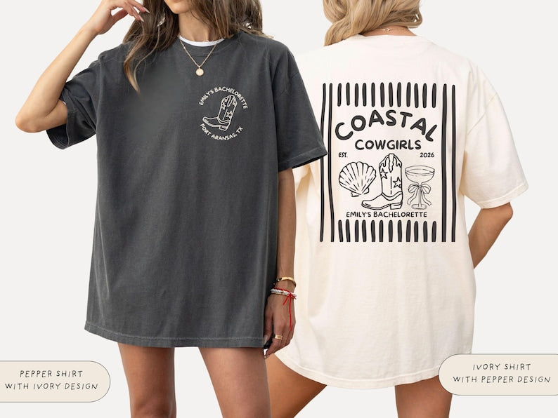 Coastal Cowgirl Bachelorette Shirt, Beach Bach Party, Western Theme