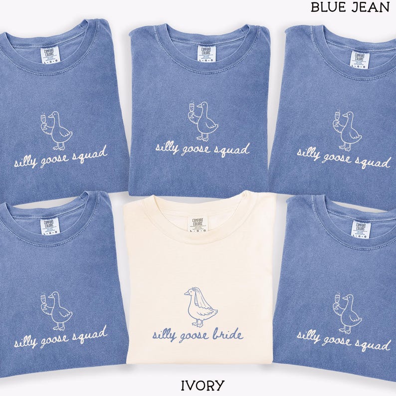 Silly Goose Bachelorette Comfort Colors® Shirts: Silly Goose Squad Bachelorette Party Tees