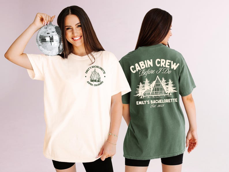 Camp Cabin Crew Before I Do Bachelorette Shirts for Bride and Bridesmaids